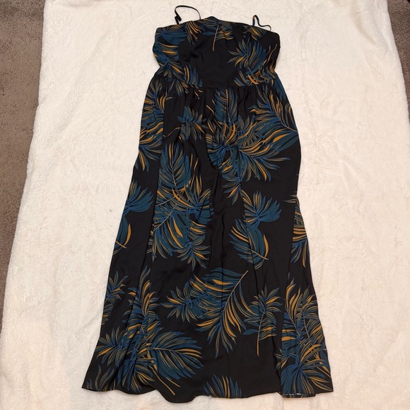 Goodthreads Dresses & Skirts - Goodthreads Georgette Smock-Back Cami Maxi Navy Dress Tropical Palm Size XL